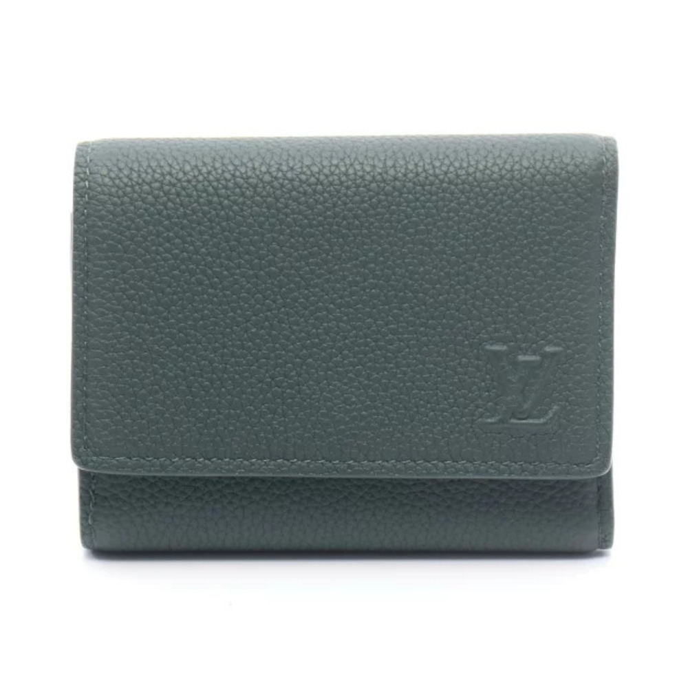Louis Vuitton Victor Wallet Tri fold Leather LV Aerogram Green Forest